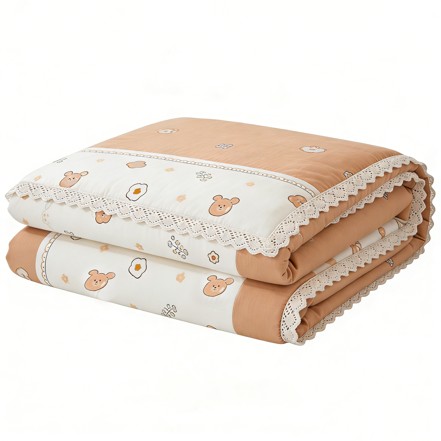 Tan Bear Print Comforter